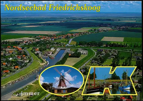 Ansichtskarte Friedrichskoog Luftaufnahme 1990