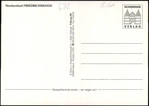 Ansichtskarte Friedrichskoog Luftaufnahme 1990