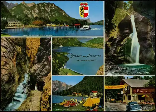 Unterach am Attersee Attersee  mit Burgau, Campingplatz VW Käfer 1976