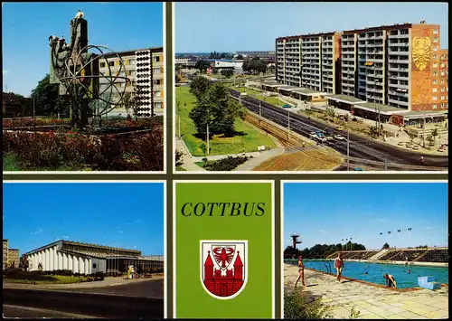 Cottbus Stadtring, Bildungszentrum, schwimmhalle, Schwimmstadion 1988