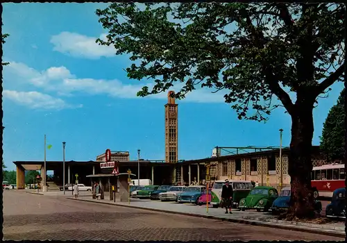 Postkaart Enschede Enschede (Eanske) Bahnhof VW Käfer Station N. S. 1976
