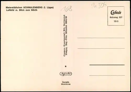 Schwalenberg-Schieder-Schwalenberg Luftbild Luftaufnahme Blick zum Mörth 1975