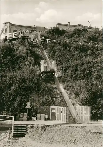 Ansichtskarte Sellin Fahrstuhl zum Strand, Fotokarte 1967
