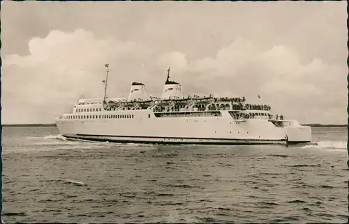 Ansichtskarte Sassnitz Fährschiff Saßnitz auf hoher See 1962