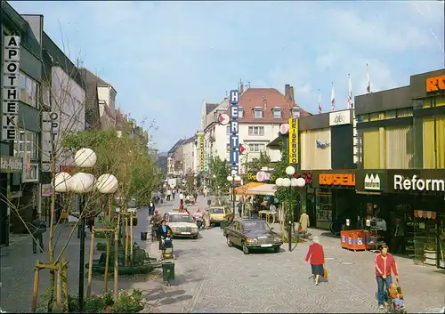 Ansichtskarte Bergisch Gladbach Fußgängerzone, Geschäfte Mercedes Benz 1990