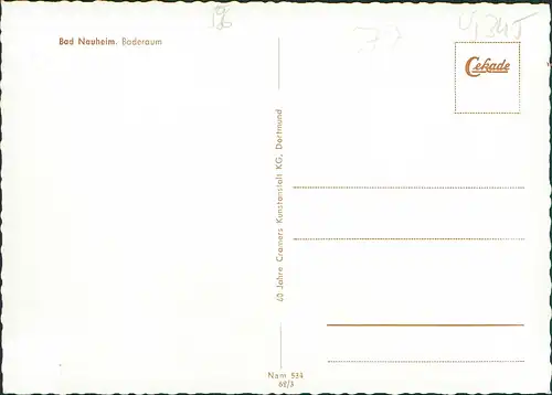 Ansichtskarte Bad Nauheim Kurhaus - Baderaum 1962