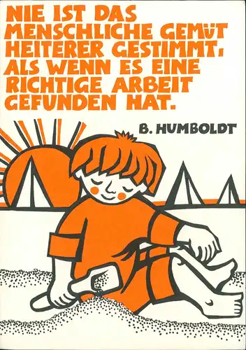 Sprüche Menschen Soziales (von B. Humboldt "Menschliches Gemüt") 1970