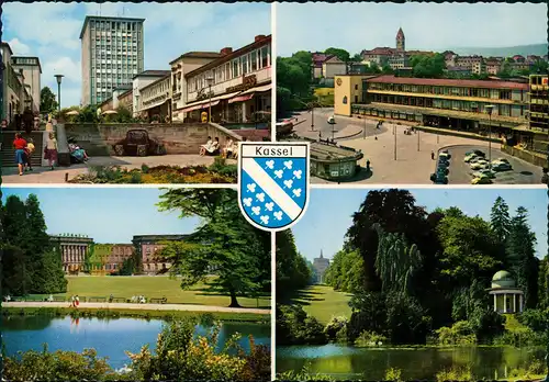 Ansichtskarte Kassel Cassel Mehrbildkarte mit 4 Ortsansichten 1970