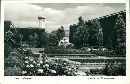 Ansichtskarte Bad Salzuflen Kurpark Partie am Rosengarten 1961