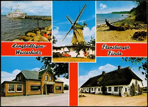 Flensburg Mehrbild-AK Langballigau-Westerholz Flensburger Förde 1972