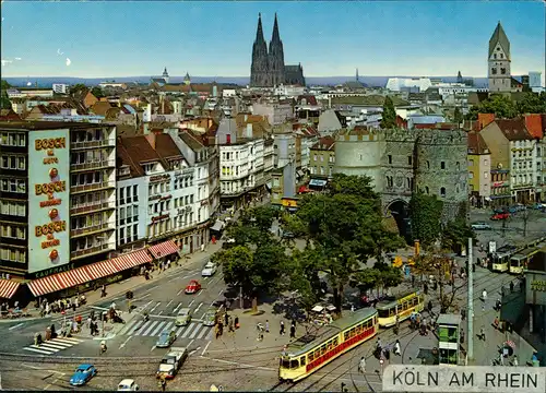 Ansichtskarte Köln Hahnentor am Rudolfplatz 1982