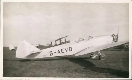 Ansichtskarte  Flugzeug Airplane Avion Zweisitzer England - Fotokarte 1940