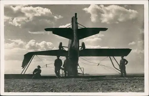 Méfait du Mistral ISTRES-AVIATION Absturz Flugzeug Airplane Avion France 1932