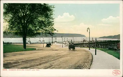 Postcard New York City RIVERSIDE DRIVE AND VIADUCT NEW YORK 1905