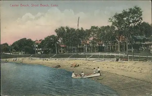 Postcard Short Beach Center Beach, Short Beach, Conn. 1910