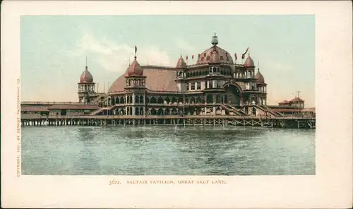 Postcard Magna SALTAIR PAVILION, GREAT SALT LAKE, USA Amerika 1900