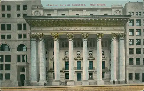 Postcard Montreal CANADIAN BANK OF COMMERCE, Bank Gebäude-Ansicht 1910
