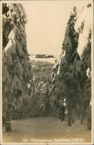 Spindlermühle Špindlerův   Peterbaude  Winter Stimmungsbild Riesengebirge 1931