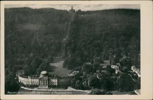 Bad Wilhelmshöhe-Kassel Cassel Herkules und Kaskaden vom Flugzeug aus 1942