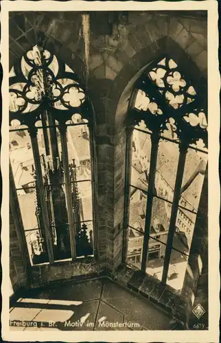 Ansichtskarte Freiburg im Breisgau Münsterturm Münster 1941