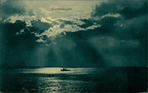 Blankenberge Blankenberghe Ortsansicht  See, Stimmungsbild Wolken 1910