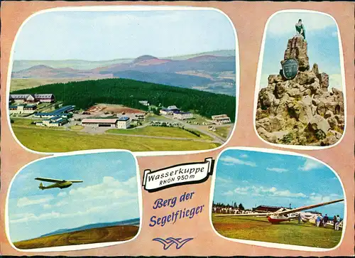 Gersfeld Rhön Wasserkuppe   Segelflieger Segelflug Flugzeuge (Mehrbild-AK) 1970