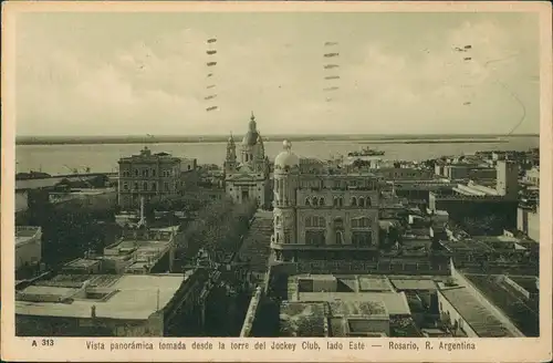 Rosario Vista panorámica tomada desde la torre del Jockey Club Argentina 1924