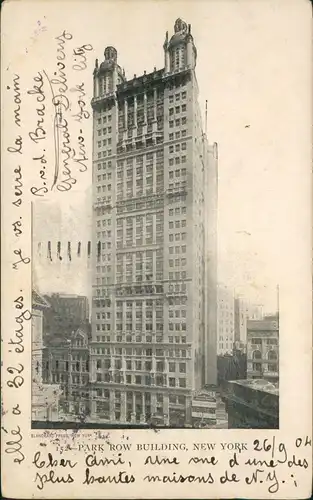 Manhattan-New York City Hochhäuser Skyscraper - Park Row Building 1904