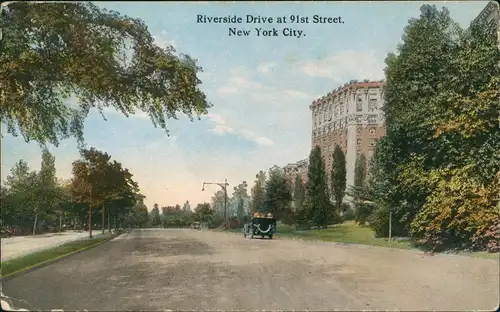 Manhattan-New York City Riverside Drive at 91st Street, New York City 1910