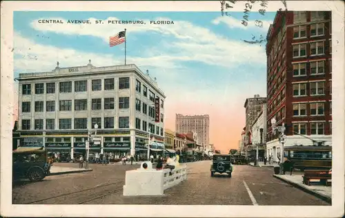 St. Petersburg(USA) CENTRAL AVENUE, ST. PETERSBURG, FLORIDA 1920