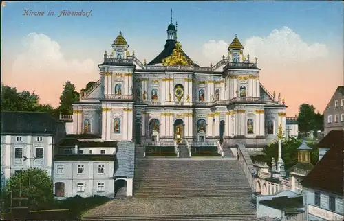 Postcard Albendorf Wambierzyce Gnadenkirche, Treppe 1914