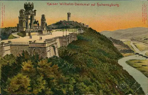 Ansichtskarte Syburg-Dortmund Hohensyburgdenkmal - Künstlerkarte 1912