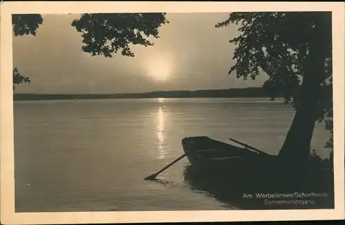 Ansichtskarte Schorfheide Sonnenuntergang Am Werbellinsee 1952