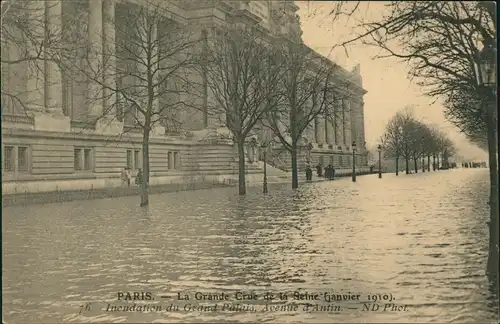 CPA Paris La Grande Crue de la Seine janvier - Überschwemmung 1910