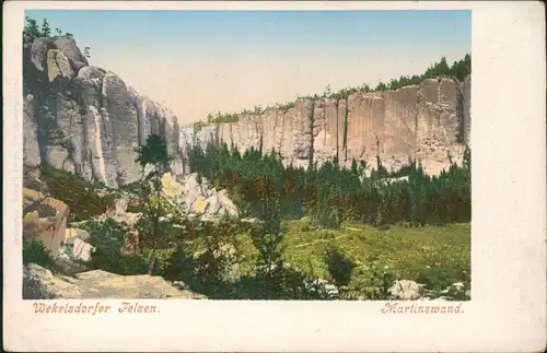 Postcard Weckelsdorf Teplice nad Metují | Wekelsdorf Martinswand 1906
