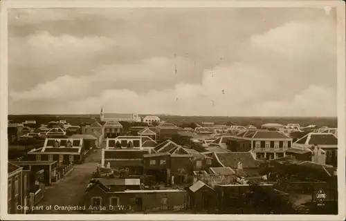 Postkaart Oranjestad (Aruba) Panorama-Ansicht 1930