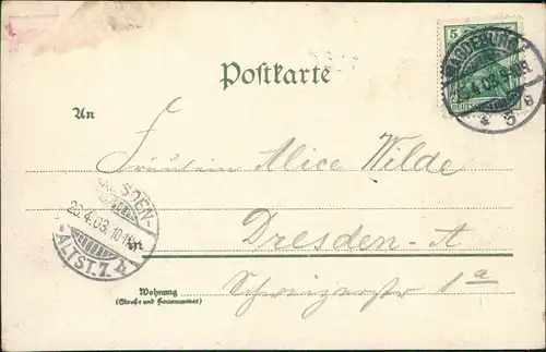 Ansichtskarte Magdeburg Restaurant Salzquelle, Anleger und Fahrradfahrer 1903