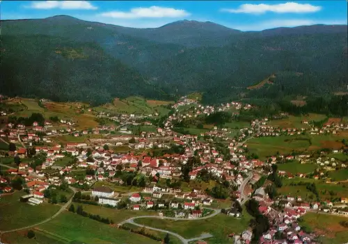 Ansichtskarte Bodenmais Luftaufnahme BODENMAIS mit Gr. u. Kl. Arber 1980