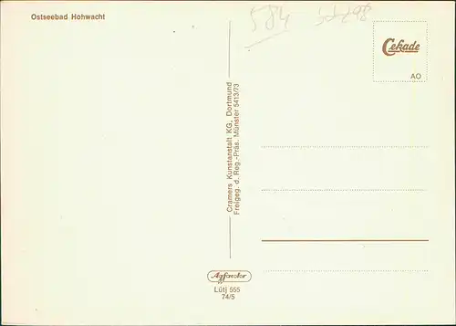 Ansichtskarte Hohwacht Luftbild Luftaufnahme 1974