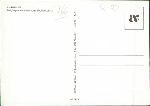 Ahrweiler-Bad Neuenahr-Ahrweiler Fußgängerzone Niederhutstraße Marktplatz 1970
