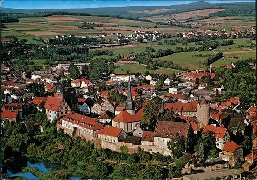 Ansichtskarte Schlitz Luftbild der Burgenstadt 1980