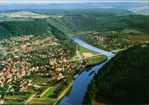 Ansichtskarte Neckarzimmern Luftbild Luftaufnahme Totalansicht 1975