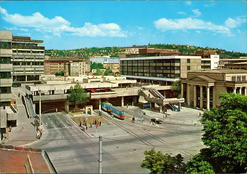 Ansichtskarte Stuttgart Kleiner Schloßplatz, Tram Unterführung 1970