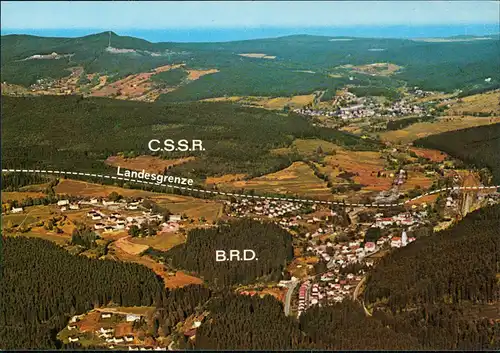 Bayerisch Eisenstein Böhm. Bayer. Eisenstein mit CSSR Grenze Grenzverlauf 1980