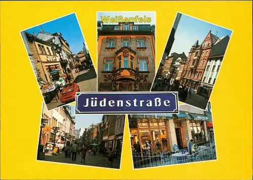 Ansichtskarte Weißenfels Mehrbildkarte mit Ortsansichten Jüdenstraße 1990