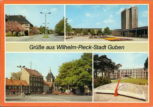 Guben Karl-Marx-Straße Hochhaus im Wohnkomplex Obersprucke Oberschule 1987