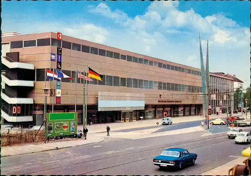 Ansichtskarte Düsseldorf Messehalle Auto 1972