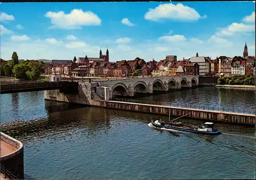 Postkaart Maastricht Mestreech Brücken (Bruggen) St. Servatiusbrug 1970