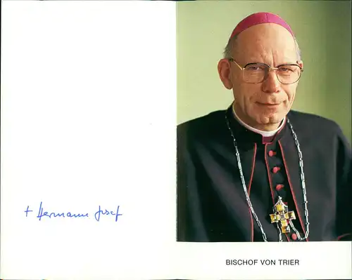 Geistliche Hermann Josef Spital Bischof Bishop von Trier Autogrammkarte 1991