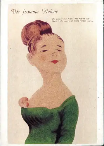 Ansichtskarte  Künstlerkarte: Die Fromme Helene Ausstellung Hannover 1997